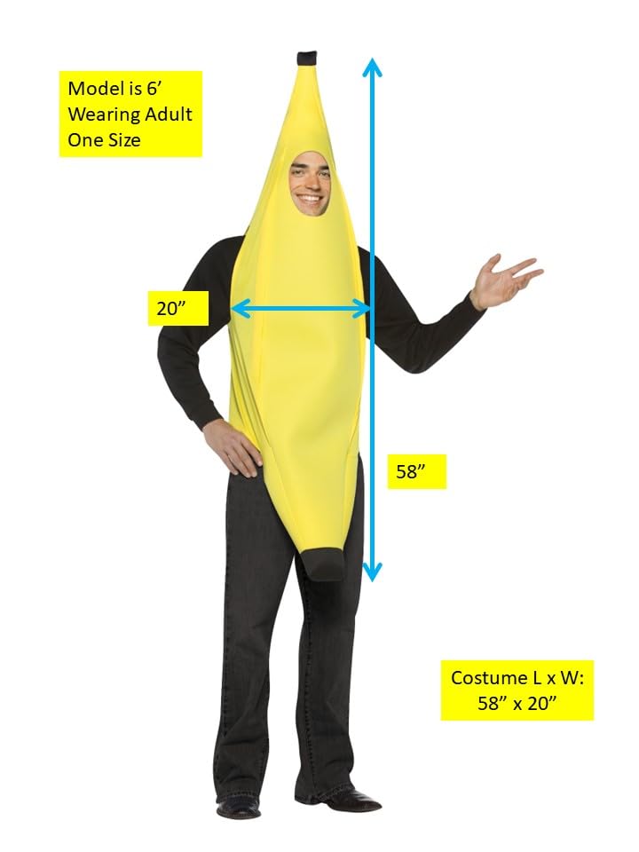 Rasta Imposta Lightweight Banana Costume, Yellow, One Size - Image 2
